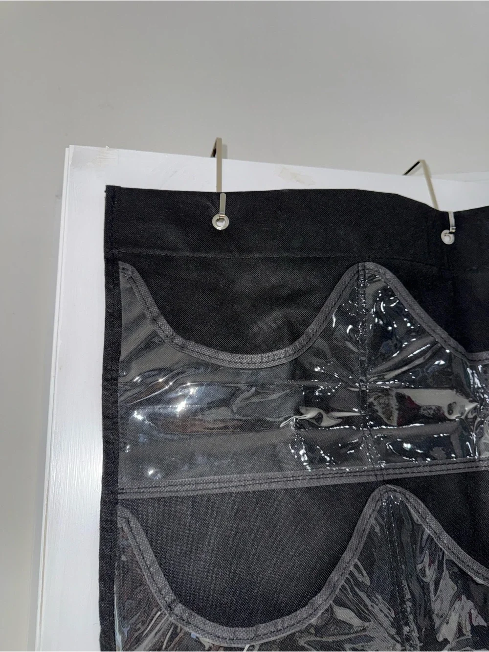 Over-the-Door Hat Organizer | Hanging Cap Storage | 24 Pocket Black